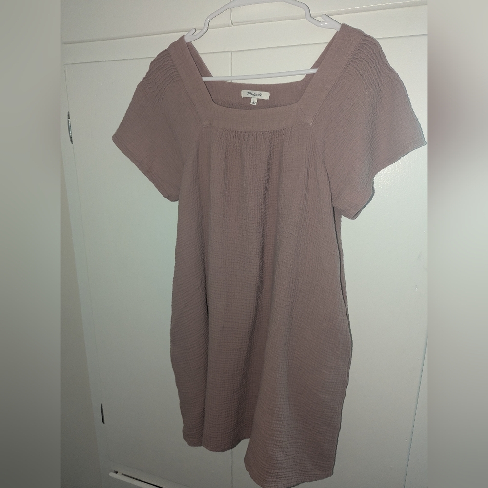 Madewell Mauve Textured Dress